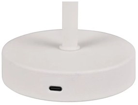 Biała lampa stołowa LED ze ściemniaczem (wys. 30 cm) Jeff – Trio