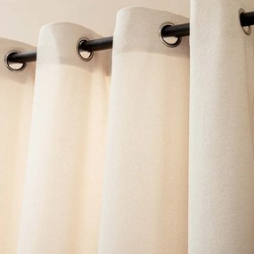 Kremowa zasłona z materiału bouclé 140x260 cm Winona – douceur d'intérieur