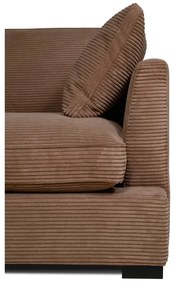 Jasnobrązowa sztruksowa sofa 236 cm Mobby – Scandic