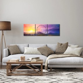 Obraz - O świcie (z zegarem) (90x30 cm)