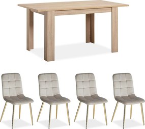 Stół jadalniany 120x80x75 cm naturalny dąb sonoma