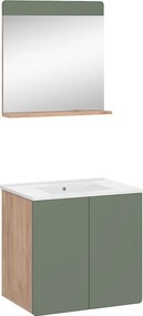 Zestaw mebli łazienkowych goldkraft dąb/zielony 61.8x44.8x57.8 izan