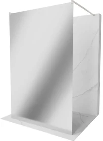 Mexen Kioto ścianka prysznicowa wolnostojąca 110 x 200 cm, lustro 8 mm, nikiel szczotkowany - 800-110-002-97-50