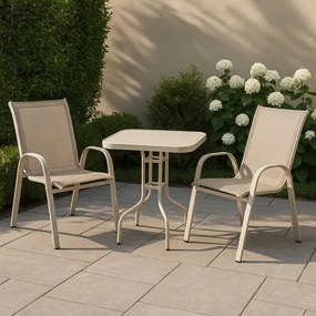 Nowoczesny beżowy zestaw ogrodowy M9-N13