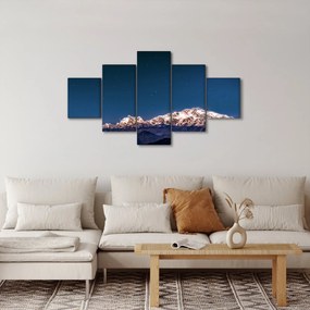 Obraz gór i nocnego nieba (125x70 cm)