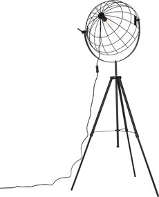 Industrialna lampa podłogowa na statywie czarna 50 cm regulowana - Hanze
