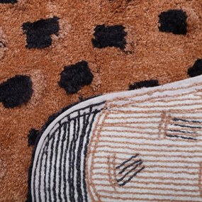 Dywan dziecięcy wykonany ręcznie z bawełny Nattiot Little Cheetah, 65x125 cm