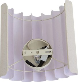Lampa ścienna Japandi beżowa z lnem 26cm - Scallop