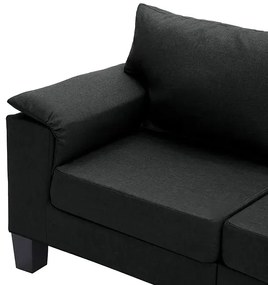 Trzyosobowa ekskluzywna czarna sofa - Ekilore 3Q