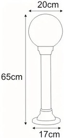 Niska lampa ogrodowa słupek F6-H65