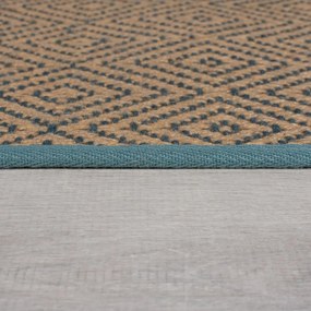 Niebiesko-naturalny chodnik na schody z juty 60x600 cm Diamond – Flair Rugs