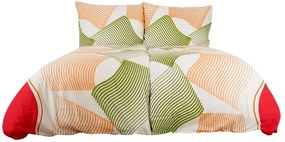 PrzytulneMieszkanie.pl PrzytulneMieszkanie.pl Bawełniana pościel UNILO pomarańczowo-zielona Rozmiar pościeli: 70 x 90 cm | 140 x 200 cm