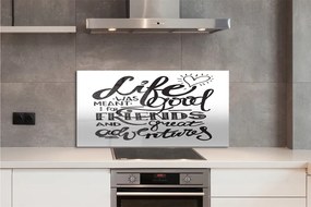 Szklany Panel Brązowy Napis Motywacyjny