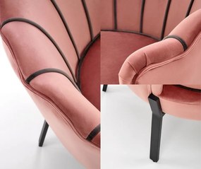Velvetowy fotel w stylu glamour Angelo