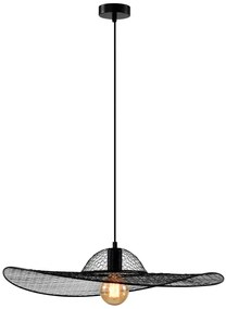 Wisząca lampa z dużym czarnym abażurem - M116-Salve