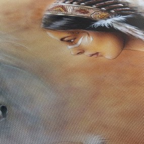 Obraz - Czary Indian (z zegarem) (90x30 cm)