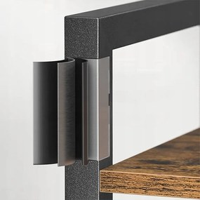 Wąski regał w industrialnym stylu loft - 40x30x187,5 cm, metalowa rama