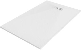 Mexen Hugo brodzik prostokątny SMC 160 x 70 cm, biały, maskownica biała - 42107016-W