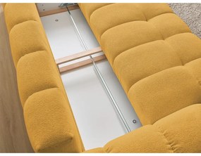 Musztardowa sofa z tkaniny szenilowej 278 cm Everest – Bobochic Paris