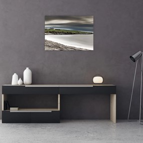 Obraz na szkle - jezioro o zmierzchu (70x50 cm)