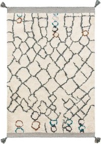 Miękki wzorzysty dywan z wełny Floki