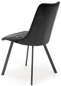 Krzesło czarny, velvet, nowoczesne, K450 loftowe, wygodne, BLUVEL 19
