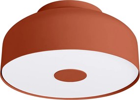 Lampa Sufitowa Nowoczesny Omiq, Stal/Pvc - 4 Źródło - L.30 X H.15 Cm - Ochra Czerwona