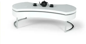 Ława rozsuwana AUREA 115x80 biała HALMAR