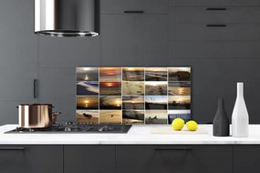 Szkło do Kuchni na Ścianę Szum Morskich Fal