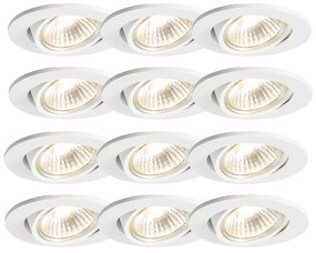 Zestaw 12 wpuszczanych reflektorów białych, regulowanych - Cisco