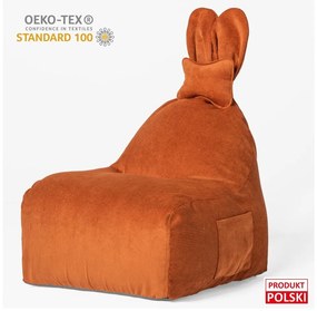 Pomarańczowy dziecięcy worek do siedzenia Funny Bunny – The Brooklyn Kids