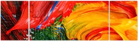 Obraz - Niebieska abstrakcja za pomocą pędzla (170x50 cm)