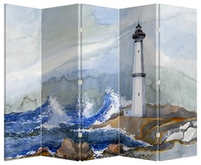 Parawan - Malowarstwo latarni morskiej (210x170 cm)
