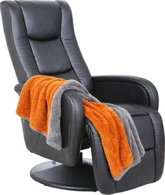 Czarny rozkładany fotel wypoczynkowy z masażem E6-G85