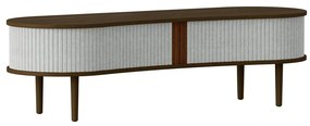 Szaro-brązowa szafka pod TV w dekorze dębu 140x40 cm Audacious – UMAGE