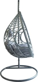 Szare wiszące krzesło NORVIA ze stojakiem