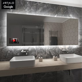 SMART LED lustro do łazienki z oświetleniem M24 + SmartScreen with Google TV