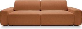 Masseno Sofa VEO z funkcją spania i pojemnikiem na pościel, Rozkładana sofa - Ceglasty, RAVEN 44