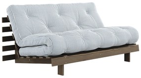 Biała/jasnoniebieska rozkładana sofa 160 cm Roots - Karup Design