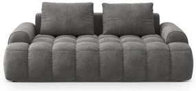 Szara aksamitna sofa 200 cm Linz – Cosmopolitan Design
