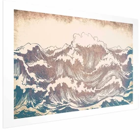 Plakat Olbrzymie fale 60x40 cm bez ramy z marginesem ARTGEIST B