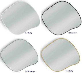 Nieregularne lustro w metalowej ramie 70x60 cm P2-P29