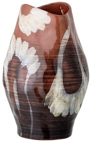 Brązowy kamionkowy ręcznie malowany wazon (wysokość 30 cm) Obsa – Bloomingville