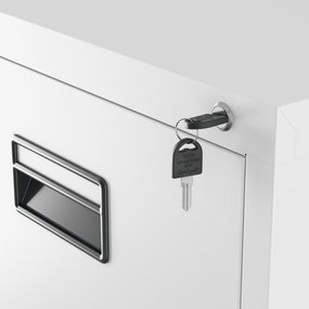 Metalowa szafa kartotekowa SARA V5, 460 x 1630 x 620 mm, biała