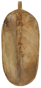 Deska do serwowania w kształcie liścia, drewno mango, 40 x 18 cm