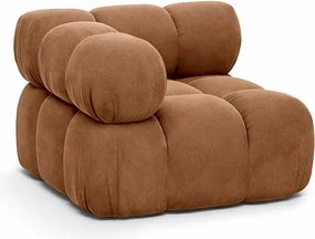 Moduł narożny, róg, do systemu modułowego, tkanina welur Salvador, Ciemnobeżowy, Selia