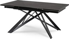 Stół Rozkładany Prostokątny MAXIME 160-240 cm Ceramiczny Czarny Marmur do Jadalni Nowoczesny Loft