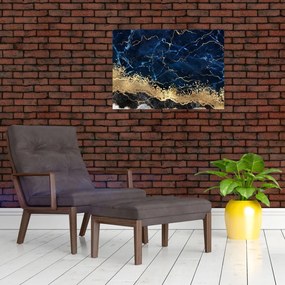 Obraz - Ciemnoniebieski marmur (70x50 cm)