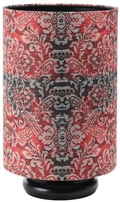 Czarno-czerwona lampka nocna tuba - 7X S377 S7-K98