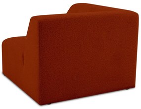 Ceglasty moduł sofy z materiału bouclé (strona zmienna) Roxy – Scandic